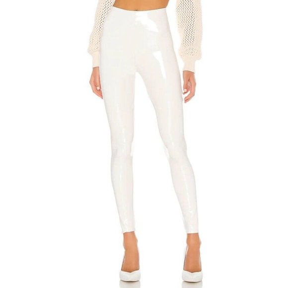 Commando Patent Leather Leggings White Shiny - Picture 3 of 9